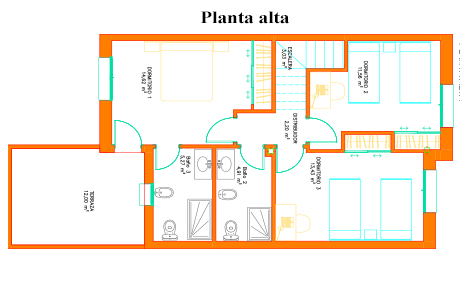Plano planta alta