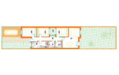 plano de vivienda con parcela